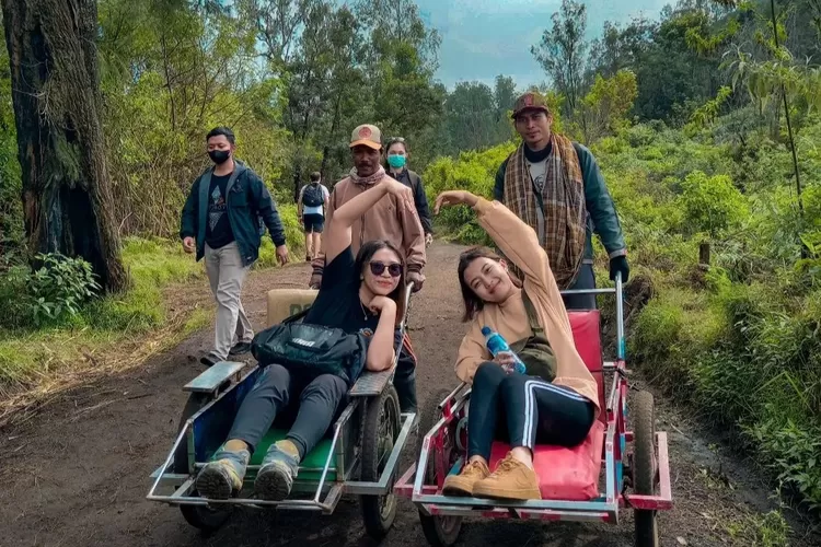 Nikmati Kawah Ijen Tanpa Capek Dengan Ojek Gerobak!